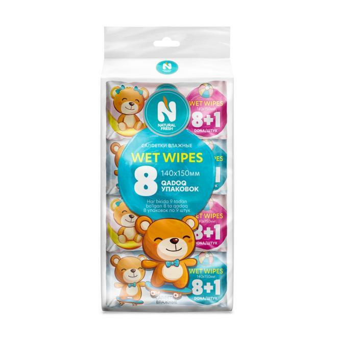 Uşaq nəm salfetləri Natural Fresh