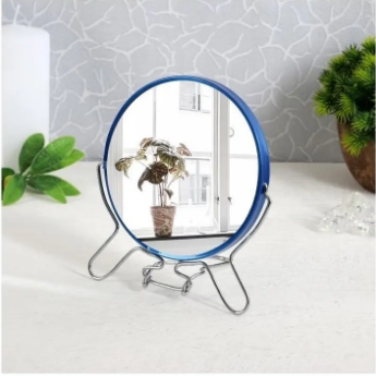 Masaüstü güzgü N6, ikitərəfli, dəmir, gümüşü